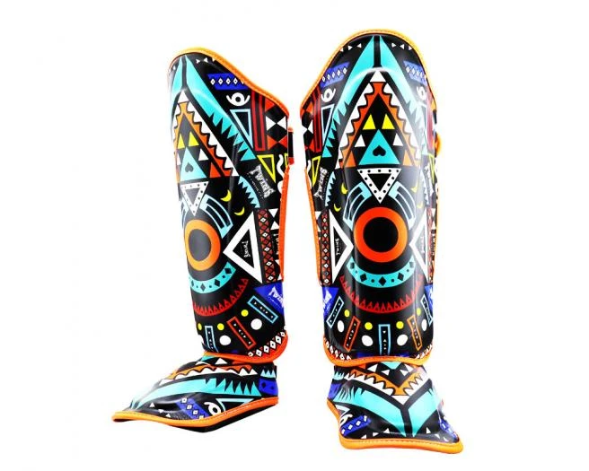 Twins "Aztec" Fancy Shinguards - Fsgl10-57 - MMA Factory 3 Twins "Aztec" Fancy Shinguards - Fsgl10-57 - MMA Factory