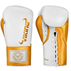 Viking ProX Pro Horse Hair Fight Glove (Lace Up) - MMA Factory -Sports - Boxing VIking Valhalla White Gold 1 1000