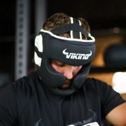 Viking Immortal Matte Leather Head Gear - MMA Factory -Sports - Boxing Viking HeadGear 1000 11