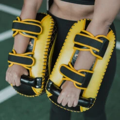 Viking Diablo Curved Pro Leather Thai Pads (Heavy Duty) - MMA Factory -Sports - Boxing Viking Pads 1000 62