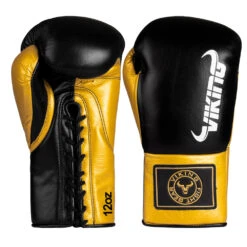 Viking Valhalla Pro Horse Hair Boxing Gloves (Lace Up) - MMA Factory -Sports - Boxing Viking Valhalla Black Gold 3 1000