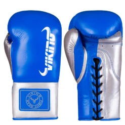 Viking Valhalla Pro Horse Hair Boxing Gloves (Lace Up) - MMA Factory -Sports - Boxing Viking Valhalla Blue Silver 2 1000