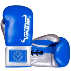 Viking Valhalla Pro Horse Hair Boxing Gloves (Lace Up) - MMA Factory -Sports - Boxing Viking Valhalla Blue Silver 4 1000