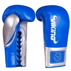 Viking Valhalla Pro Horse Hair Boxing Gloves (Lace Up) - MMA Factory -Sports - Boxing Viking Valhalla Blue Silver 5 1000
