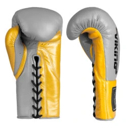 Viking Valhalla Pro Horse Hair Boxing Gloves (Lace Up) - MMA Factory -Sports - Boxing Viking Valhalla Grey Gold 1 1000