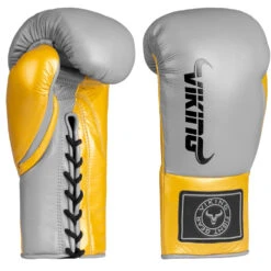 Viking Valhalla Pro Horse Hair Boxing Gloves (Lace Up) - MMA Factory -Sports - Boxing Viking Valhalla Grey Gold 4 1000