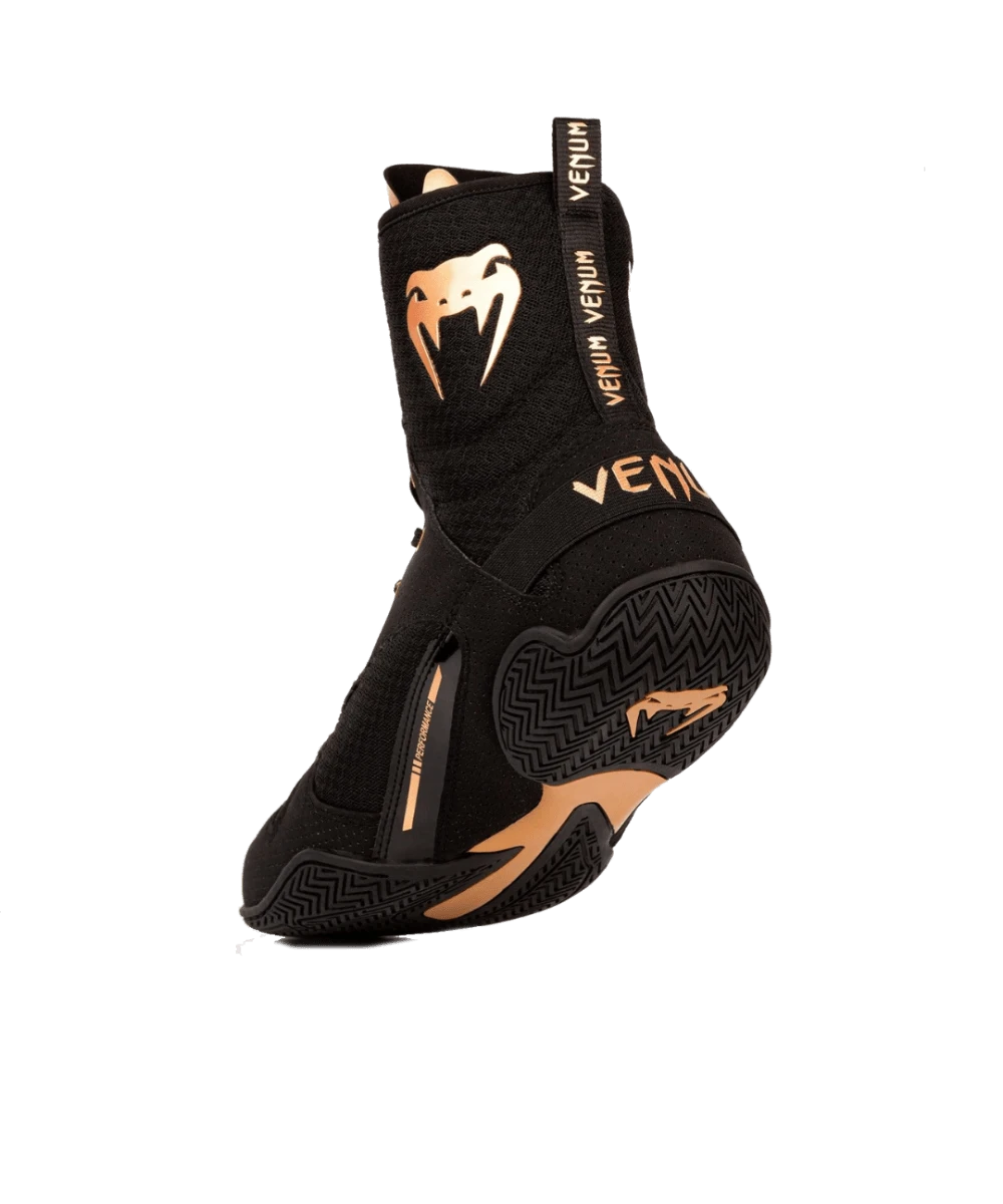 Venum Elite Boxing Shoes - Black/Bronze (New Style) - MMA Factory - Image 5