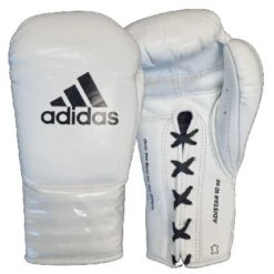 Adidas Speed 750 Adistar Lace-Up Fight Gloves – White - MMA Factory