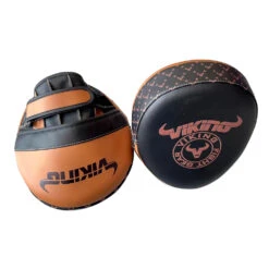 Viking Mavric Pro Leather Focus Mitts - MMA Factory -Sports - Boxing air focus mitt brown