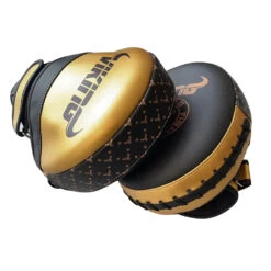 Viking Mavric Pro Leather Focus Mitts - MMA Factory -Sports - Boxing air focus mitt gold 2
