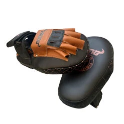 Viking Mavric XL Pro Leather Focus Mitts - MMA Factory -Sports - Boxing air thai pads brown2 1