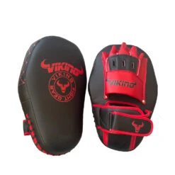 Viking Mavric XL Pro Leather Focus Mitts - MMA Factory -Sports - Boxing air thai pads red3