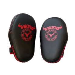 Viking Mavric XL Pro Leather Focus Mitts - MMA Factory -Sports - Boxing air thai pads red 1