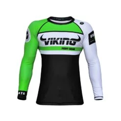 Viking Battle Rashguard - Long Sleeve - MMA Factory -Sports - Boxing battle rash green fs f