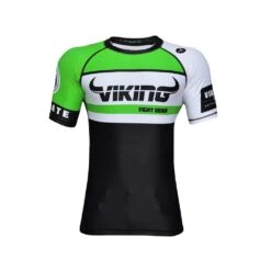 Viking Battle Rashguard - Short Sleeve - MMA Factory -Sports - Boxing battle rash green hs f