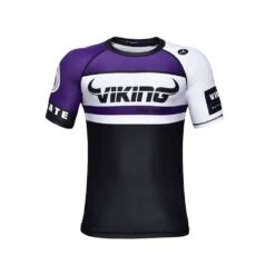 Viking Battle Rashguard - Short Sleeve - MMA Factory -Sports - Boxing battle rash purple hs f