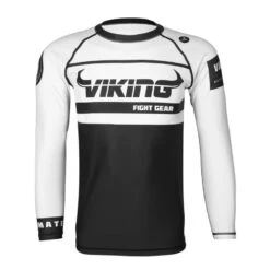 Viking Battle Rashguard - Long Sleeve - MMA Factory -Sports - Boxing battle rashguard white f s front 1 1