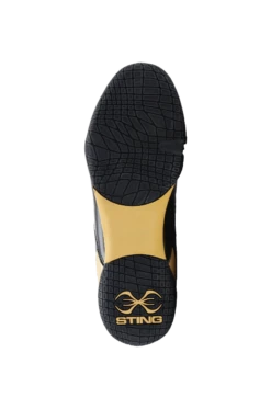 Sting Viper Boxing Shoe - MMA Factory -Sports - Boxing black gold bottom grey 1