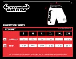 Viking V2.0 Compression Shorts - MMA Factory -Sports - Boxing compression size chart 1