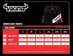 Viking Crown Shorts - MMA Factory -Sports - Boxing crown shorts size chart