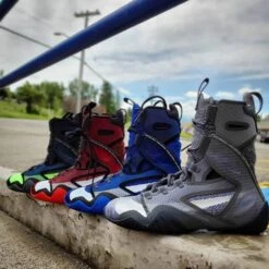 Nike Hyperko 2.0 Boxing Shoes - Black/Grey/Blue - MMA Factory -Sports - Boxing nike hyperko 2 boxing boots feature 2 1