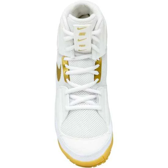 Nike Fury Wrestling Shoes - White/Gold - MMA Factory 5 Nike Fury Wrestling Shoes - White/Gold - MMA Factory - Image 3