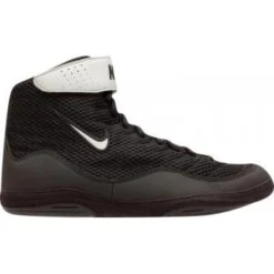 Nike Inflict 3 Wrestling Shoes - Black/Metallic Silver - MMA Factory