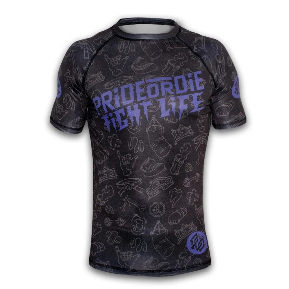 Pride Or Die Fight Life Rashguard - MMA Factory 3 Pride Or Die Fight Life Rashguard - MMA Factory