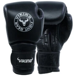 Viking Savage Leather Wrist Locking Boxing Gloves - MMA Factory -Sports - Boxing savage2 1000 blk 1