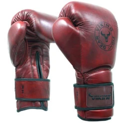 Viking Savage Leather Wrist Locking Boxing Gloves - MMA Factory -Sports - Boxing savage2 1000 red 2