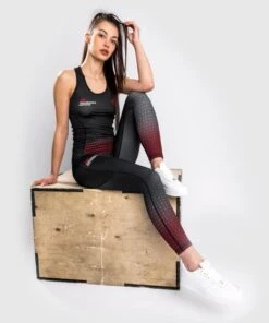 UFC Venum Performance Institute Leggings - MMA Factory -Sports - Boxing ufc venum performance institute legging black red 3