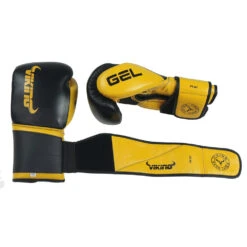 Viking Power Pro Leather Boxing Gloves - MMA Factory -Sports - Boxing vikingpropowerblkyell3 1000 3