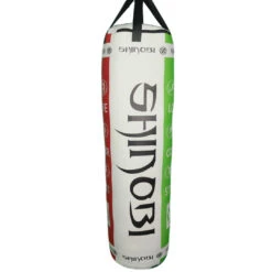 Shinobi Nations Leather Pro 6 Ft Banana Punching Bag - MMA Factory -Sports - Boxing whitegreenred1 1080 1 1